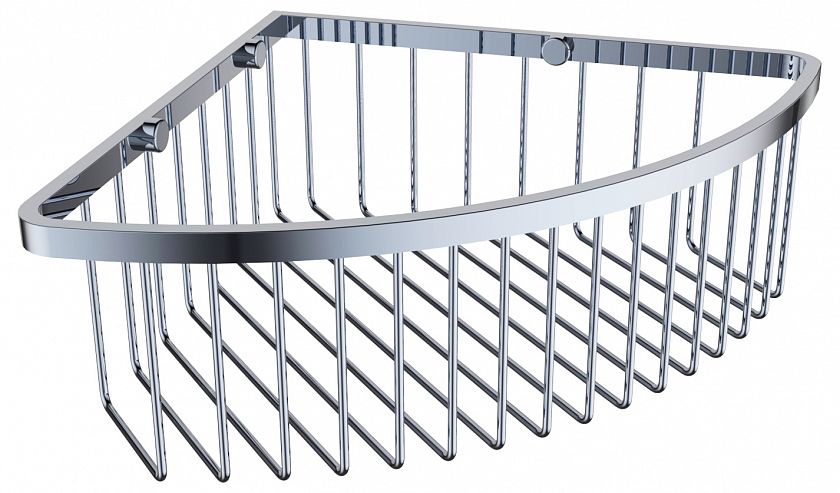 5210  Полка настенная угловая KAISER 230*230*90 Chrome (нерж. сталь)