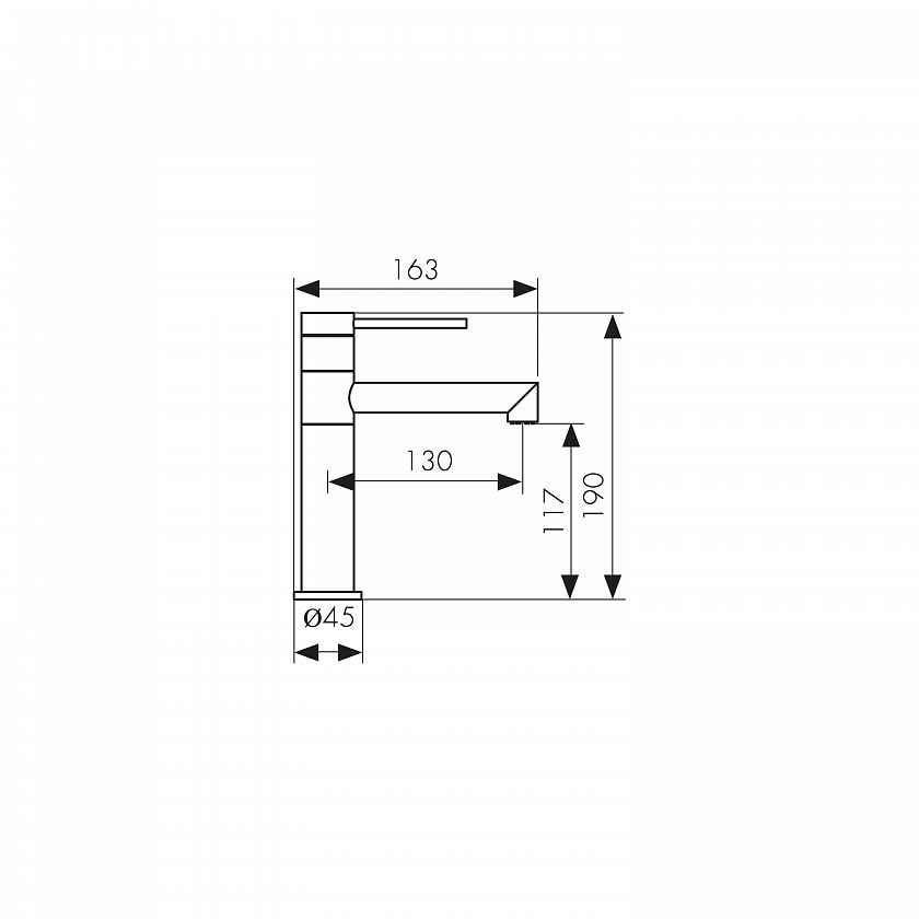43011- 2  KAISER Vita тюльпан ф25 Black matt