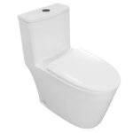 Унитаз-моноблок Azario ANSA 385х695x775 безободковый, в комплекте с сиденьем дюропласт микролифт, белый (AZ-2301) — изображение 2